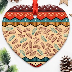 Ethnic Tribal Pattern Background Ornament (heart)