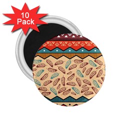 Ethnic Tribal Pattern Background 2 25  Magnets (10 Pack)  by Vaneshart