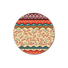 Ethnic Tribal Pattern Background Magnet 3  (round) by Vaneshart