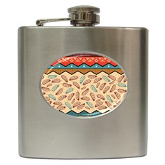 Ethnic Tribal Pattern Background Hip Flask (6 Oz) by Vaneshart