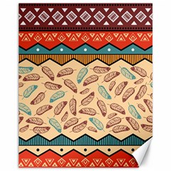 Ethnic Tribal Pattern Background Canvas 11  X 14  by Vaneshart