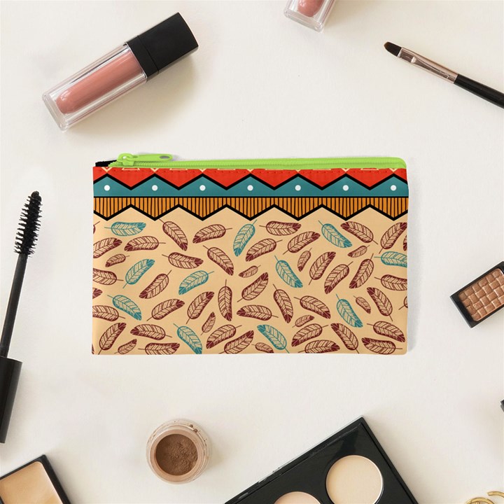 Ethnic tribal pattern background Cosmetic Bag (XS)