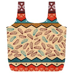 Ethnic Tribal Pattern Background Full Print Recycle Bag (xxl) by Vaneshart