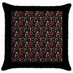 Carpet Symbols Throw Pillow Case (black) by Gohar