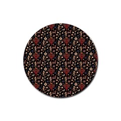 Carpet Symbols Rubber Round Coaster (4 Pack) by Gohar