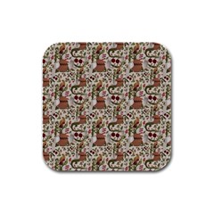 Ornaments Rubber Square Coaster (4 Pack) by Gohar