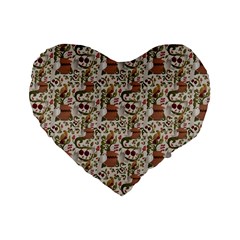 Ornaments Standard 16  Premium Flano Heart Shape Cushions by Gohar