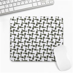 Cute Worm Sketchy Drawing Motif Pattern Large Mousepad