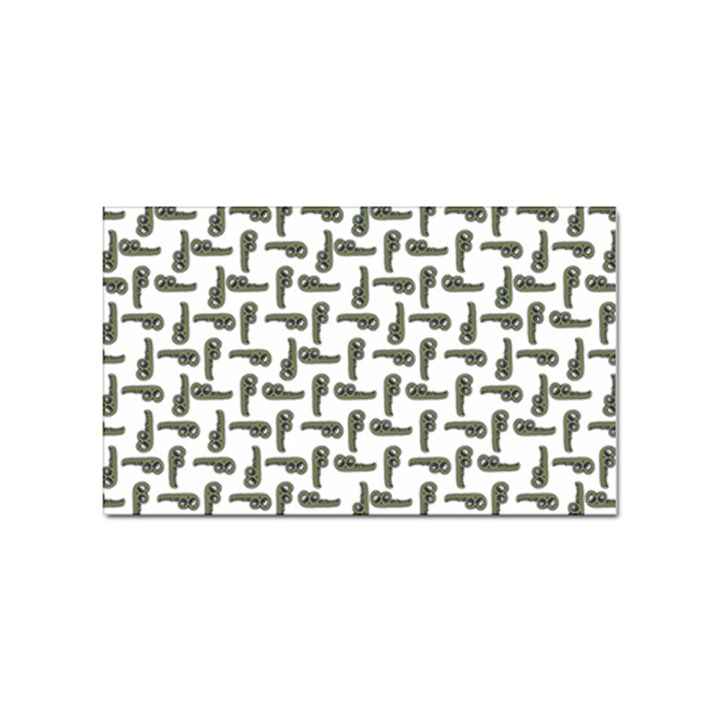 Cute Worm Sketchy Drawing Motif Pattern Sticker (Rectangular)