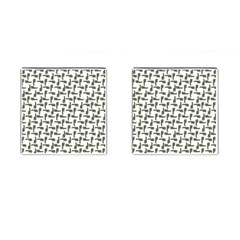 Cute Worm Sketchy Drawing Motif Pattern Cufflinks (square) by dflcprintsclothing