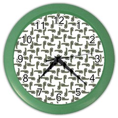 Cute Worm Sketchy Drawing Motif Pattern Color Wall Clock by dflcprintsclothing