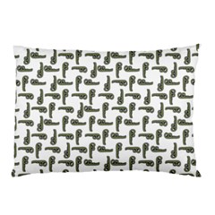 Cute Worm Sketchy Drawing Motif Pattern Pillow Case by dflcprintsclothing