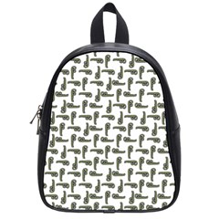 Cute Worm Sketchy Drawing Motif Pattern School Bag (small)