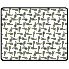 Cute Worm Sketchy Drawing Motif Pattern Fleece Blanket (medium)  by dflcprintsclothing