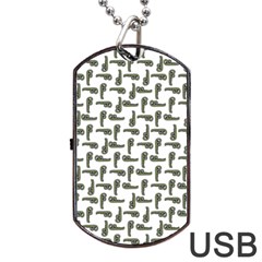 Cute Worm Sketchy Drawing Motif Pattern Dog Tag Usb Flash (one Side) by dflcprintsclothing