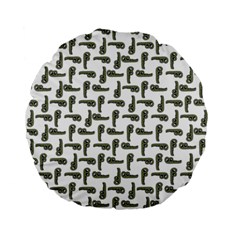 Cute Worm Sketchy Drawing Motif Pattern Standard 15  Premium Round Cushions