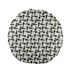 Cute Worm Sketchy Drawing Motif Pattern Standard 15  Premium Flano Round Cushions by dflcprintsclothing