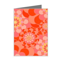 Orange Floral Mini Greeting Card