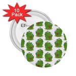 Kermit The Frog pattern 2.25  Buttons (10 pack)  Front