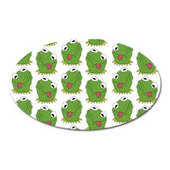 Kermit The Frog Pattern Oval Magnet