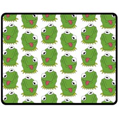 Kermit The Frog Pattern Fleece Blanket (medium) 