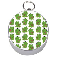 Kermit The Frog Pattern Silver Compasses