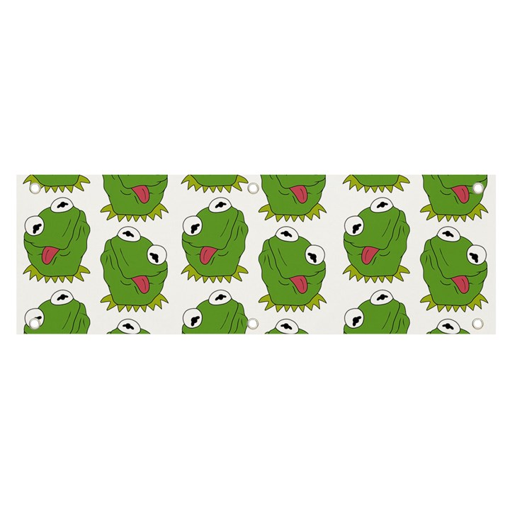 Kermit The Frog pattern Banner and Sign 6  x 2 