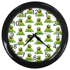 Kermit The Frog Wall Clock (black) by Valentinaart