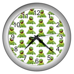 Kermit The Frog Wall Clock (silver) by Valentinaart