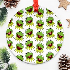 Kermit The Frog Ornament (round) by Valentinaart