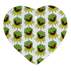 Kermit The Frog Heart Ornament (two Sides)