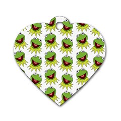 Kermit The Frog Dog Tag Heart (one Side) by Valentinaart