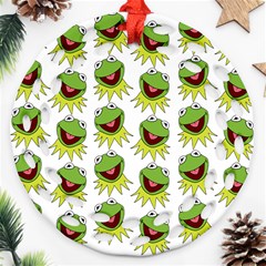 Kermit The Frog Round Filigree Ornament (two Sides)