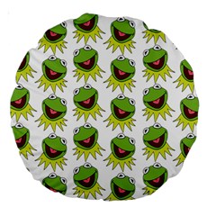 Kermit The Frog Large 18  Premium Round Cushions by Valentinaart