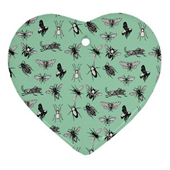 Insects Pattern Ornament (heart) by Valentinaart