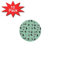 Insects Pattern 1  Mini Buttons (10 Pack)  by Valentinaart