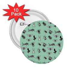 Insects Pattern 2 25  Buttons (10 Pack)  by Valentinaart