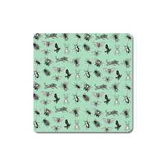 Insects Pattern Square Magnet by Valentinaart