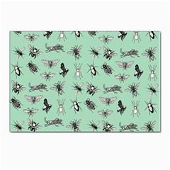 Insects Pattern Postcard 4 x 6  (pkg Of 10) by Valentinaart