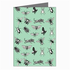 Insects Pattern Greeting Cards (pkg Of 8) by Valentinaart