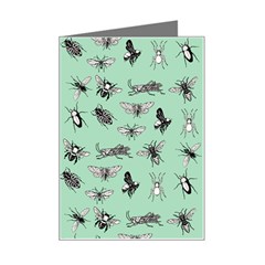 Insects Pattern Mini Greeting Card by Valentinaart