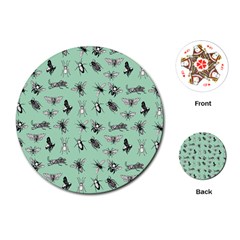 Insects Pattern Playing Cards Single Design (round)