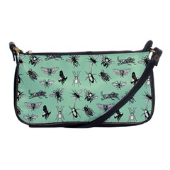 Insects Pattern Shoulder Clutch Bag by Valentinaart