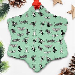 Insects Pattern Snowflake Ornament (two Sides)