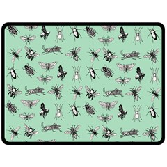 Insects Pattern Double Sided Fleece Blanket (large)  by Valentinaart