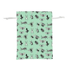 Insects Pattern Lightweight Drawstring Pouch (l) by Valentinaart