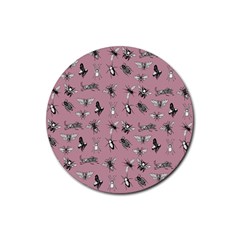 Insects pattern Rubber Coaster (Round)