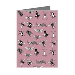 Insects Pattern Mini Greeting Card by Valentinaart