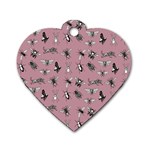 Insects pattern Dog Tag Heart (One Side) Front