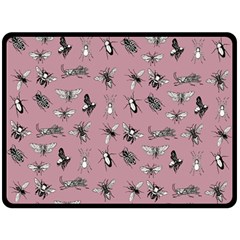 Insects pattern Fleece Blanket (Large) 